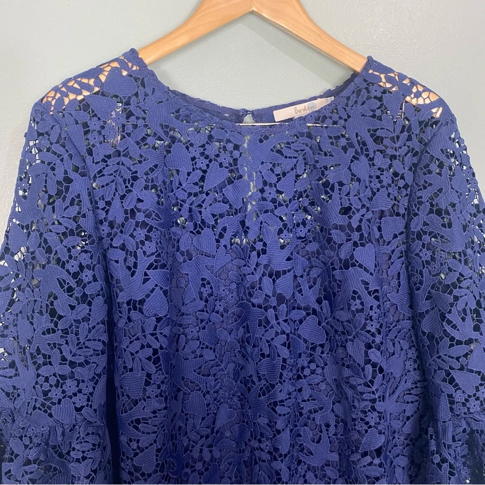 Boden Brittany Lace Blue‎ Dress Sz 16 W0027